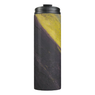 Black and yellow surface thermal tumbler