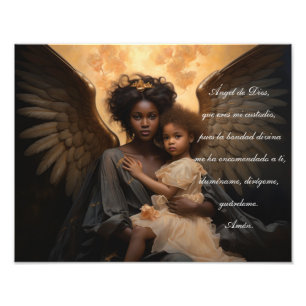 Black Angel Angele Dei In Spanish Photo Print