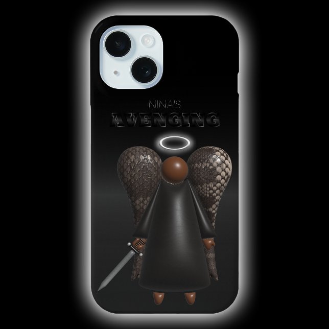 Black Angel, Avenging Angel iPhone Case (Black Avenging Angel )