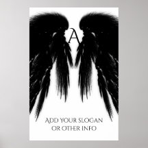 BLACK ANGEL WINGS Monogram