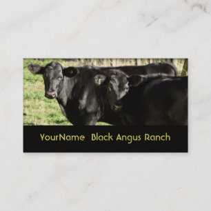 Black Angus Cattle Ranch Business Card