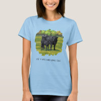 Black Angus Cow & Cute Calf T-Shirt