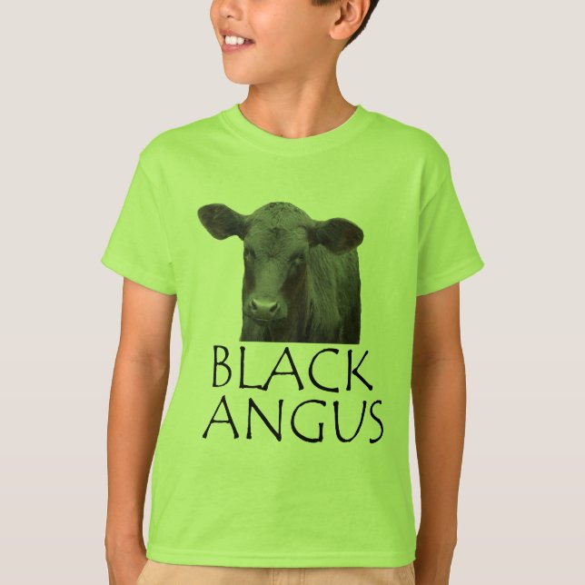 Black Angus Cow T-Shirt (Front)