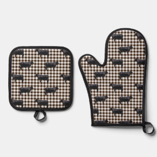 Black Angus Oven Mitt & Pot Holder Set