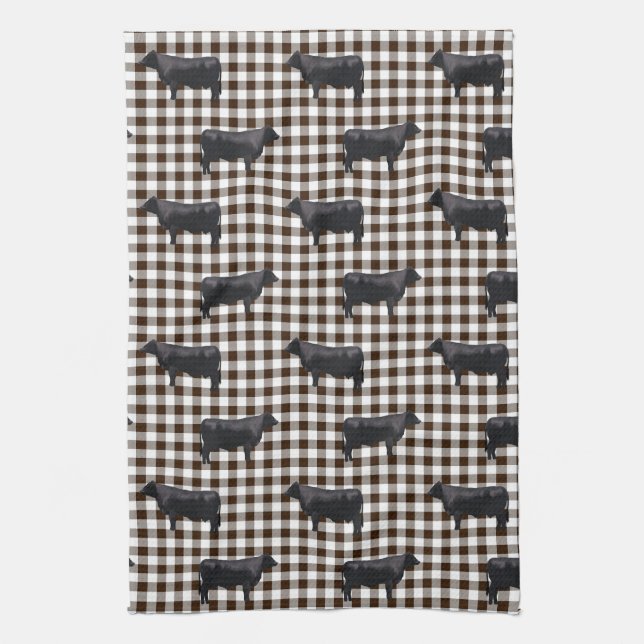 Black Angus Tea Towel (Vertical)