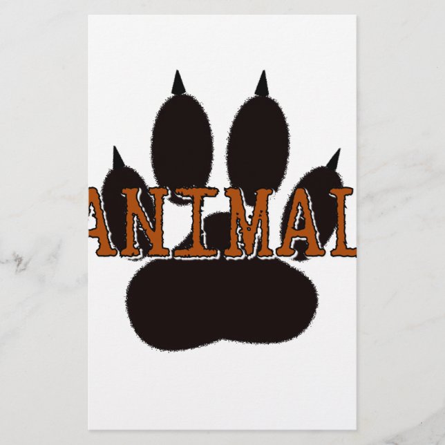 Black Animal Paw Print (Front)