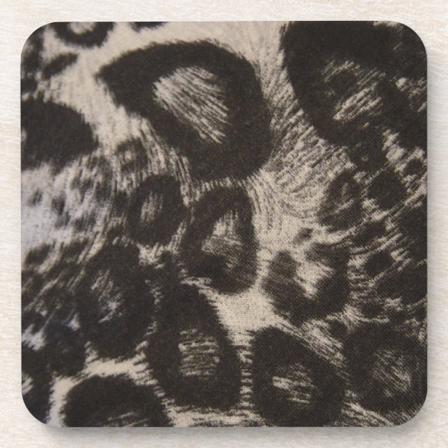 BLACK ANIMAL PRINT COASTER (Front)