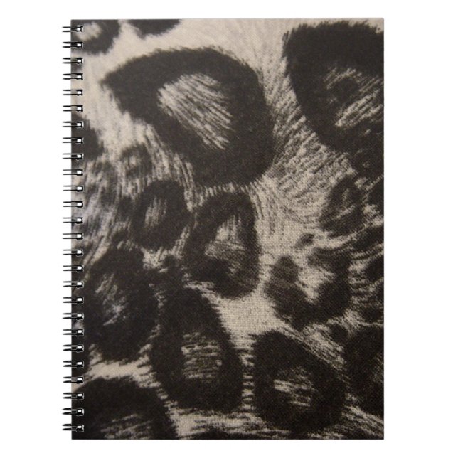 BLACK ANIMAL PRINT SPIRAL NOTEBOOK (Front)