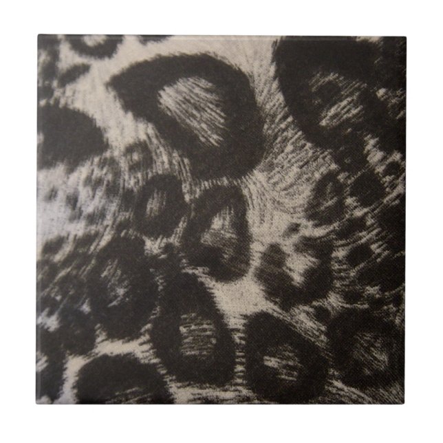 BLACK ANIMAL PRINT TILE (Front)
