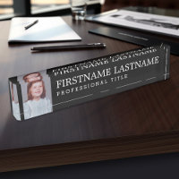 Black ans White Name, Professional Title and Photo