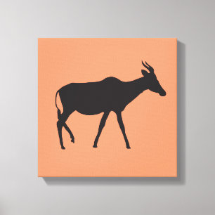 Black Antelope Wrapped Canvas