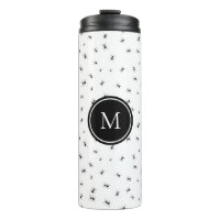 Black Ants Pattern Monogram