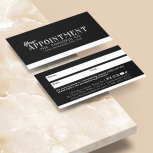 Black Appointment Card
