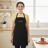 Black Apron with Custom Name