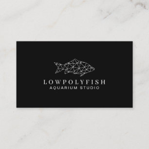 Black Aquarium Fish Business Card