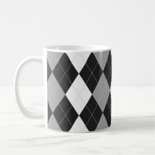 Black Argyle Mug