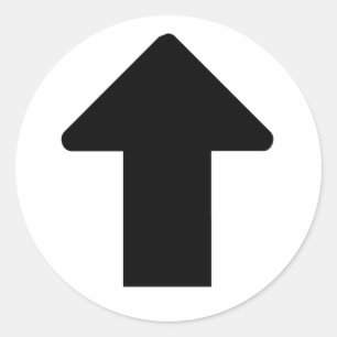 Black Arrow Classic Round Sticker