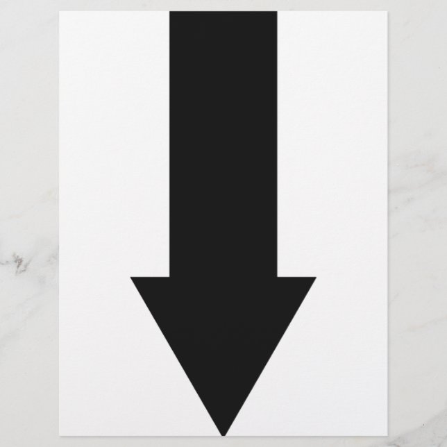black arrow down icon flyer (Front)