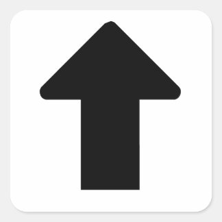 Black Arrow Square Sticker