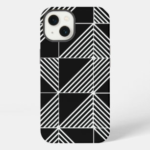 Black Art Deco Lines iPhone 13 Case