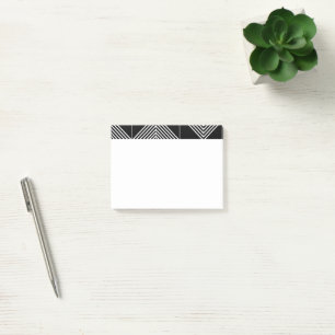 Black Art Deco Lines Post-it Notes