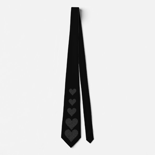 Black Asphalt Heart Tie (Front)