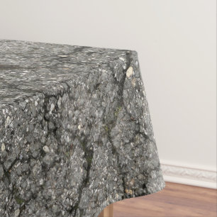Black Asphalt Street Paving Cement Tablecloth