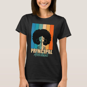 Black Assistant Principal Job Title School Worker T-Shirt