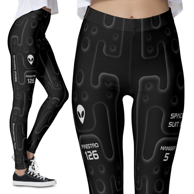 Black Astronaut Suit for Space Exploration SciFi Leggings (Creator Uploaded)