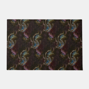 Black Atomic Space Age Doormat