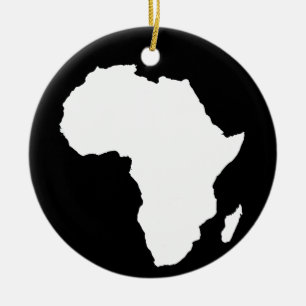 Black Audacious Africa Ceramic Tree Decoration