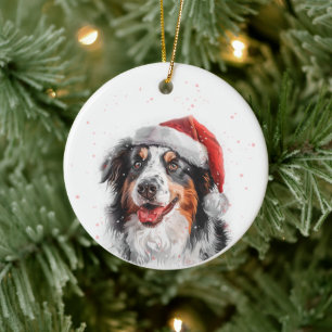 Black Australian Dog Christmas Personalized Ceramic Tree Decoration