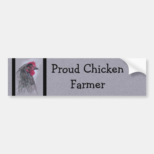 Black Australorp Hen Bumper Sticker (Front)