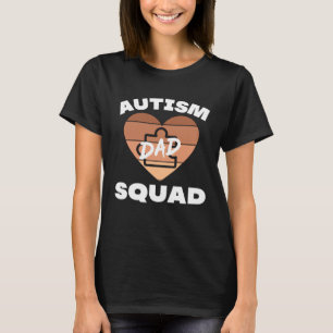 Black Autism Dad Squad Autistic Son Kids Neurodive T-Shirt