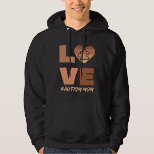 Black Autism Mom Love Mom Of Autistic Son Kids Neu Hoodie
