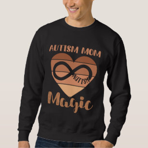 Black Autism Mom Of Autistic Son Kids Neurodiversi Sweatshirt