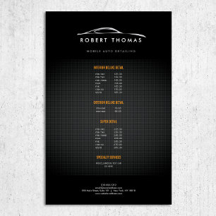 BLACK AUTO DETAILING, AUTO REPAIR FLYER