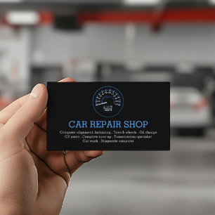 Black Auto Mechanic Service Business Card