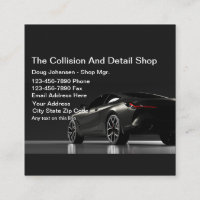 Black Automotive Collision Auto Body Square