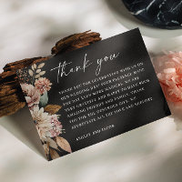 Black Autumn Blossom | Boho Fall Floral Wedding