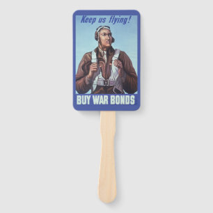 Black Aviators: U.S. WW2 Military Fighting Service Hand Fan