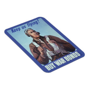 Black Aviators: U.S. WW2 Military Fighting Service Magnet