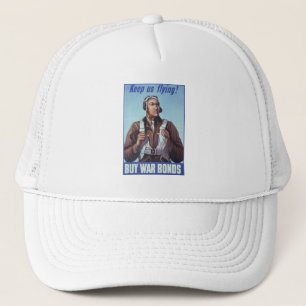Black Aviators: U.S. WW2 Military Fighting Service Trucker Hat