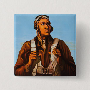 Black Aviators US Fighter Pilots of WW2 15 Cm Square Badge