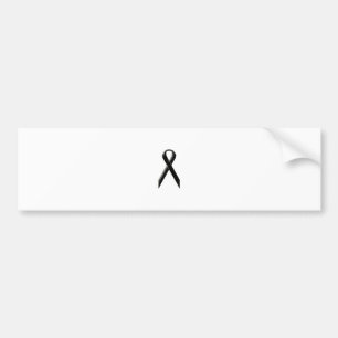 Black awareness ribbon bumper sticker