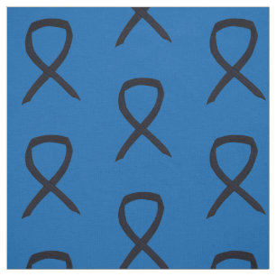 Black Awareness Ribbon Custom Fabric Material
