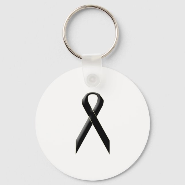 Black awareness ribbon key ring (Front)