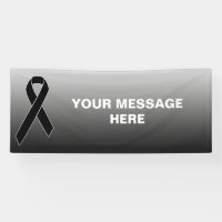 Black Awareness Ribbon + your message