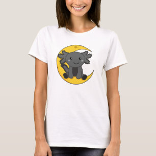 Black Axoltolt On The Moon Good Night T-Shirt