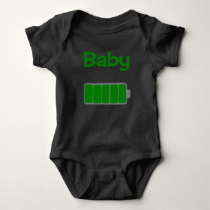 Black Baby Battery T-Shirt Baby Bodysuit
